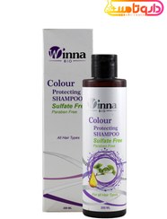 تصویر شامپو تثبیت رنگ مو بدون سولفات وینا 200 میلی لیتر Winna Free Sulfate Color Protecting Shampoo 200ml