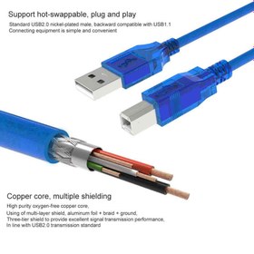 تصویر کابل پرینتر Royal 1.5m ا Royal 1.5m printer cable Royal 1.5m printer cable