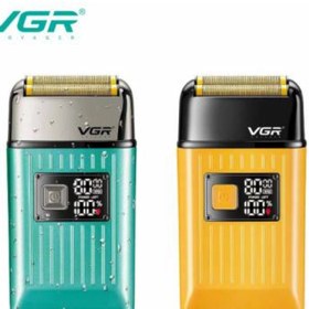 تصویر ماشین اصلاح شیور حرفه‌ای وی جی ار مدل VGR V-357 - سبز و نارنجی VGR V-357