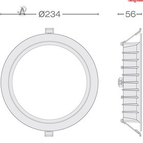 تصویر پنل توکار 32 وات SMD گلنور مدل مارال 