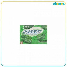 تصویر آدامس بایودنت با طعم نعناع بسته 12 عددی Biodent Spearmint Flavour Chewing Gum Pack Of 12