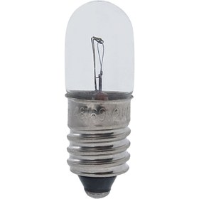 تصویر لامپ سیگنال رشته ای 48/60 ولت 2 وات مدل استوانه ای (Tubular) کد T10X28MM پایه پیچی (E10) Signal Lamp 48/60V 2W T10X28MM E10