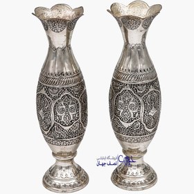 تصویر قلمزنی گلدان جفت کد gs27 