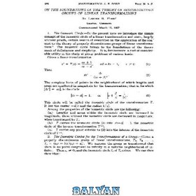 تصویر دانلود کتاب On the Foundations of the Theory of Discontinuous Groups of Linear Transformations درباره مبانی نظریه گروه های ناپیوسته تبدیل های خطی