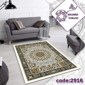 تصویر روفرشی کشدار طرح فرش کد 2916 