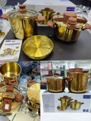 تصویر زودپز طلایی کلیپسی کرکماز مدل ۵+۷ Mi