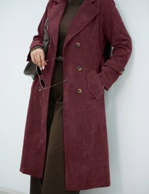 تصویر مانتو پاییزه زنانه مخمل کبریتی کد 908654 