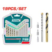 تصویر ست مته و پیچ گوشتی توتال مدل TACSDB1901 ۱۹ عددی 