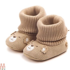 تصویر پاپوش ساقدار نوزاد و کودک وارداتی نسکافه ای تدی Baby Teddy boot 