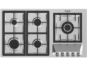 تصویر اجاق گاز استیل ۵ شعله تی اندی مدل TD 112E T&D Steel Hob Model TD 112E