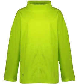 تصویر سویشرت زنانه ورزشی جلو بسته یقه ایستاده سبز فسفری مل اند موژ Mel & Moj کد W07354-609 