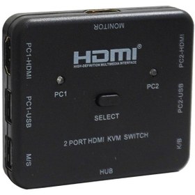 تصویر کی وی ام سوئیچ 2 پورت HDMI دستی وی نت مدل V-SWKHM4K2 