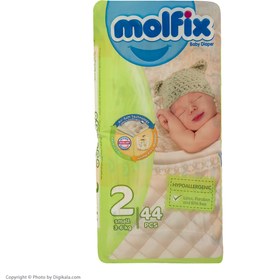 تصویر پوشک مولفیکس (Molfix) سایز 2 بسته 44 عددی پوشک کودک و نوزاد