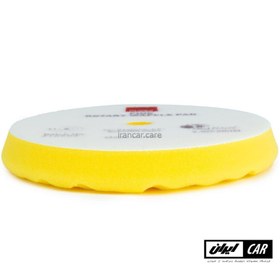 تصویر پد پولیش زرد روتاری نرم وافلی روپس سایز 125 میلی متر مدل RUPES WAFFLE FINE POLISHING FOAM PAD 9.WF150M 