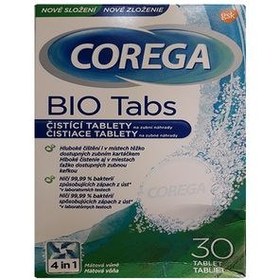 تصویر قرص تمیز کننده دندان مصنوعی کورگا مدل BIO بسته 30 عددی 