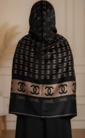 تصویر شال مخمل مشکی براق طرح شنل ترک - مجلسی 