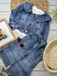 تصویر سه تکه لی دو جیب خندان کد180018 