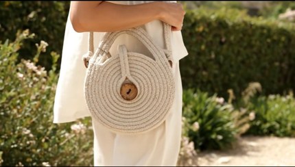 تصویر کیف زنانه کنفی مدل رافیا کد ۱۱۲ 