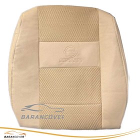 تصویر روکش صندلی نیسان پاترول چهار درب چرم پارچه رنگ کرم 