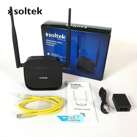 تصویر مودم روتر +ADSL2 سولتک مدل WM305N Soltek WM305N ADSL2 Wireless N300 Modem Router