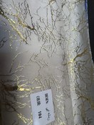 تصویر مخمل طلاکوب ریشه ایی - سفید 