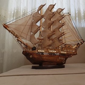 تصویر ماکت کشتی چوبی بادبانی کلکسیونی مدل(امپراتور بادها) 