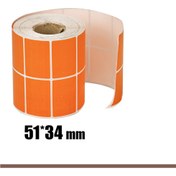 تصویر لیبل نارنجی mm34*51 