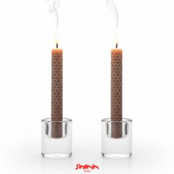 تصویر شمع دست‌ساز لونه زنبوری 