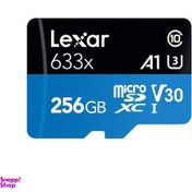 تصویر کارت حافظه microSDXC لکسار مدل 633Xکلاس 10 استاندارد UHS-I سرعت 95MBps ظرفیت 32 گیگابایت به همراه آداپتور SD 