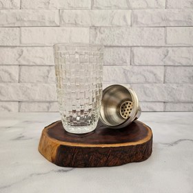 تصویر شیکر شیشه ای - طلایی Shekar