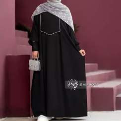 تصویر عبا زنانه مدل ۶۸ با پارچه کرپ 