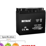 تصویر باتری یو پی اس 12 ولت 18 آمپر هیتاکو Hitaco HRT 12V 18A VRLA Battery