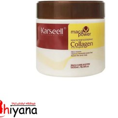 تصویر ماسک موی کارسل حجم 500 گرم حاوی هسته ماکا و آرگان و کلاژن و ویتامین E Karseell collagen