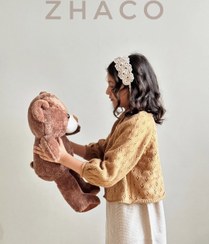 تصویر ژاکت جلوباز الینا رنگ عسلی - سایز 