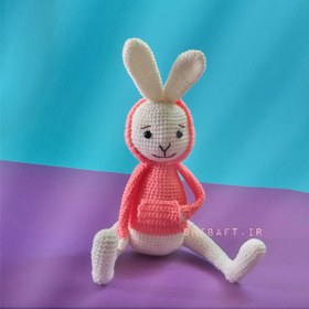 تصویر عروسک بافتنی خرگوش مدل لوکرس کد 53 