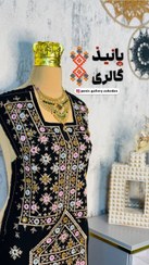 تصویر پلیوار ۳۰۰ آینه سه رنگ زنانه | کرپ خاویار اصل | بدون شال | رنگ مشکی با زمینه کرم 