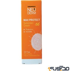 تصویر کرم ضد آفتاب مکس پروتکت SPF50 فاقد چربی نئودرم مناسب پوست چرب و مختلط حجم 50 میلی لیتر - بی رنگ Neuderm Max Protect SPF50 Sunscreen Cream Oil Free 50ml For Oily And Combination Skin