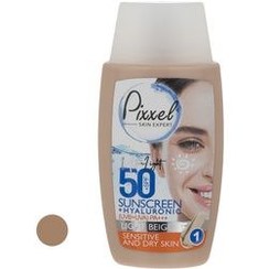 تصویر کرم ضد آفتاب رنگی پیکسل +SPF50 مدل بژ روشن پوست حساس و خشک Pixxel (کپی) 