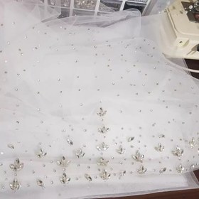 تصویر تور عروس نگین 