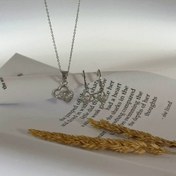 تصویر نیم ست جواهری نگین قلب 