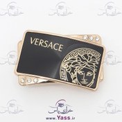 تصویر مارک فلزی برند VERSAGE براق طلایی مشکی (عددی) 