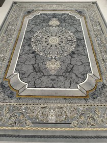 تصویر فرش ماشینی ۷۰۰ شانه کاشان طرح موج طوسی - فرش راحیل 