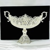 تصویر کشکول ملیله کاری نقره با جعبه مخمل هدیه 