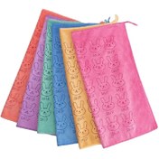 تصویر دستمال آشپزخانه میکروفایبر طرح خرگوشی بسته ۱۲عددی - چند رنگ 