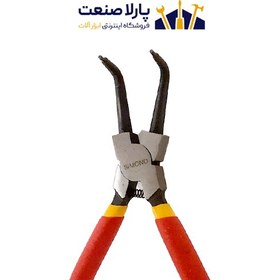 تصویر انبر خارجمع کن سر کج سیموند سایز 7 اینچ 