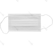 تصویر ماسک پزشکی ۳ لایه سفید بسته ۱۰ عددی 