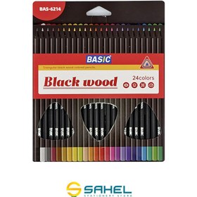 تصویر مداد 24 رنگ بیسیک بلک وود 