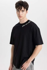 تصویر تیشرت مردانه مشکی دفکتو | C2135AX25SMBK81 