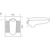 تصویر توالت ایرانی گاتریا مدل اورانوس تخت 