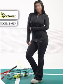 تصویر ست بلوز لگ بیگ سایز ورزشی زنانه کد 003 Womens big size sports leg and blouse set code 003